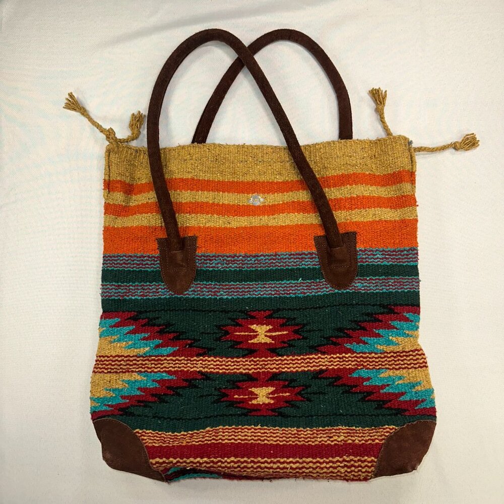 El Paso Saddle Blanket Purse Western Southwestern Colorful Native American - Picture 7 of 12